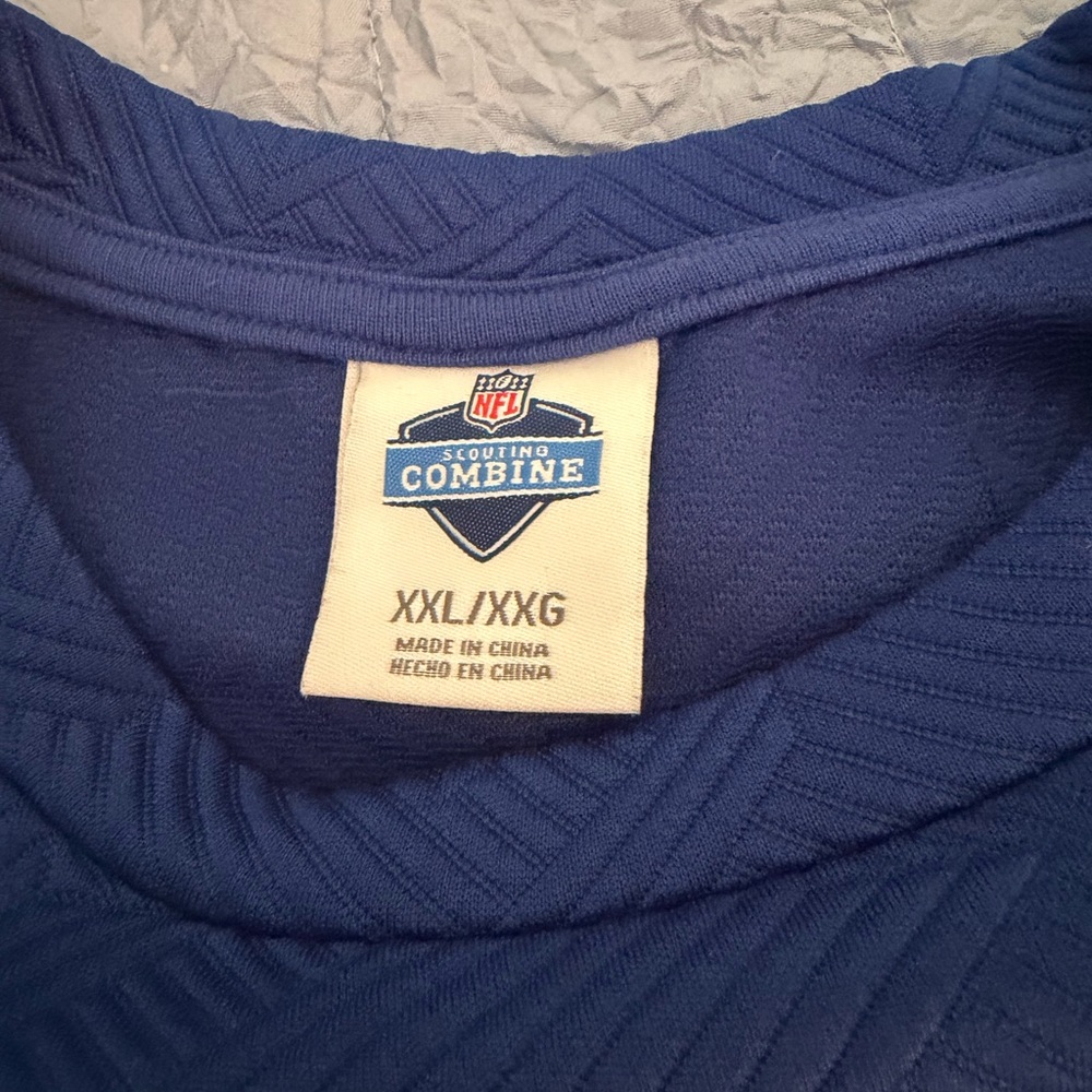 Indianapolis Colts NFL Scouting Combine Blue Quilted Sweatshirt Women’s 2XL - Picture 4 of 4